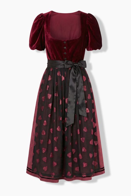 Sequined Heart Velvet Dirndl