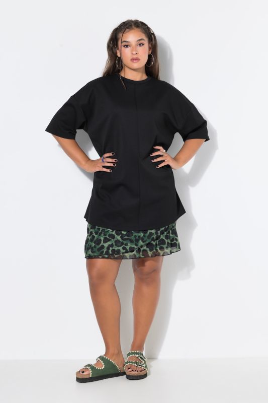 Decorative Seam Scuba Jersey Tee