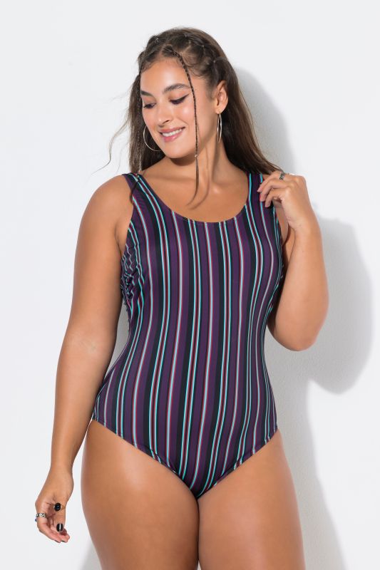 Striped One Piece Swimsuit