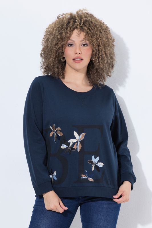 Be You Floral Embroidered Sweatshirt