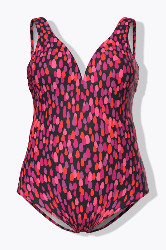 Lipstick Swatch Sweetheart Neckline Swimsuit