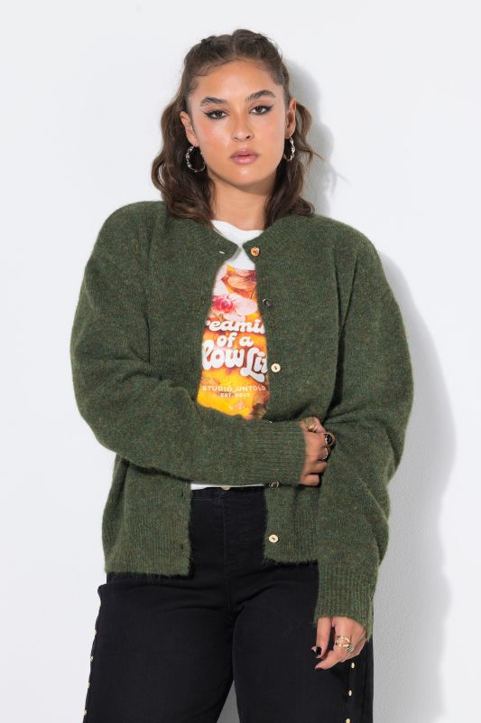 Oversized Long Sleeve Fine Knit Cardigan