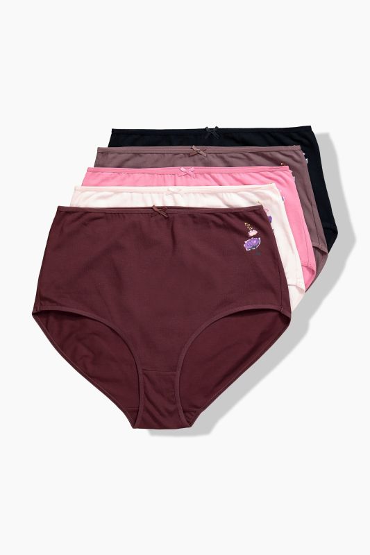 5 Pack of Maxi Briefs- Floral Bloom