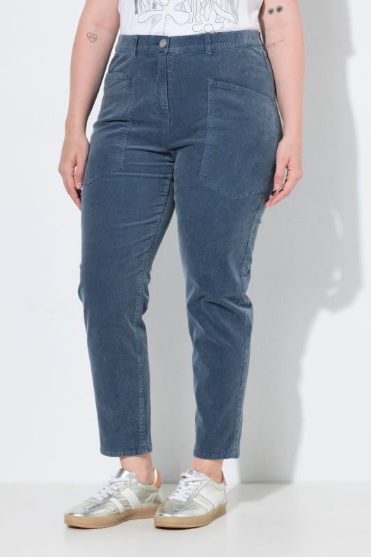 Stretch Fit Mom Shape Corduroy Pants
