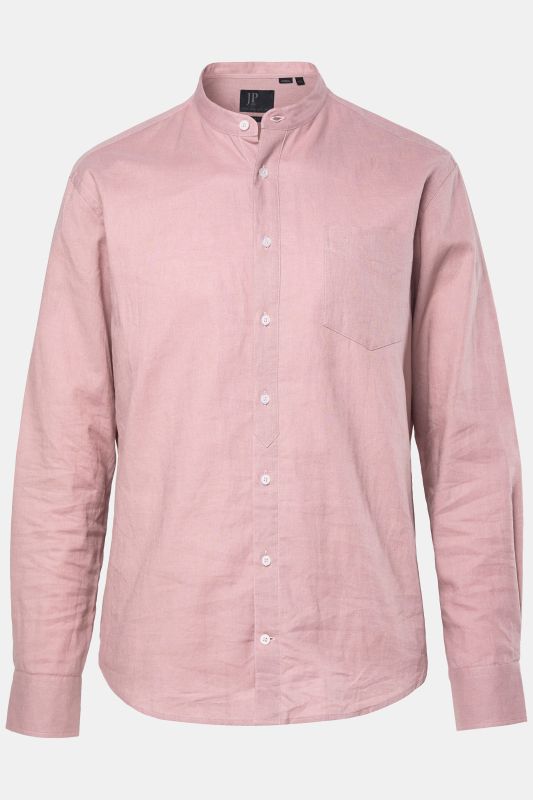 Long Sleeve Linen Blend Shirt