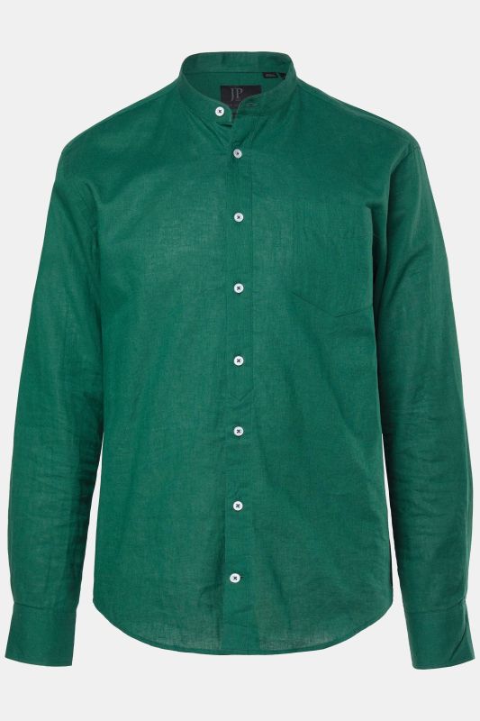 Long Sleeve Linen Blend Shirt