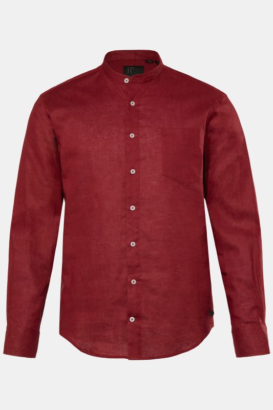 Long Sleeve Linen Blend Shirt