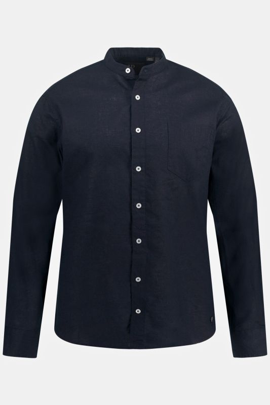 Long Sleeve Linen Blend Shirt