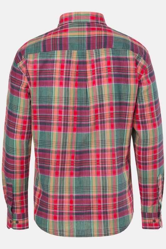 Linen blend check shirt