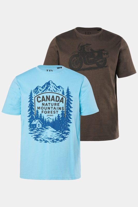 Тениски комплект от 2 броя с принт и надпис