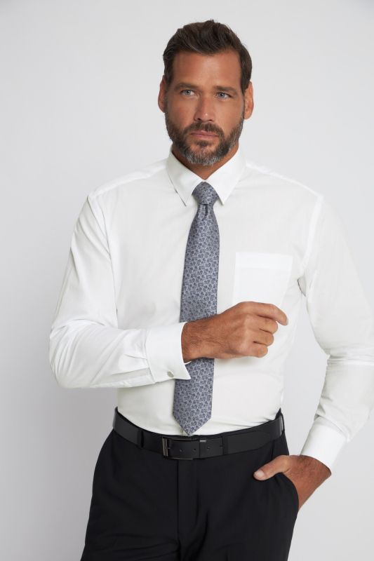 Kent Collar Long Sleeve Shirt with Cufflinks