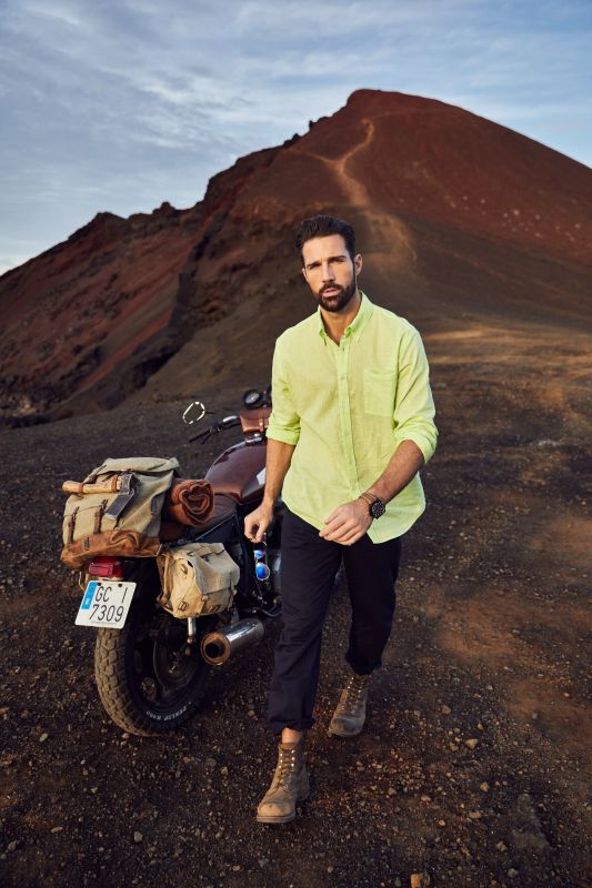 Панталон с ленена визия