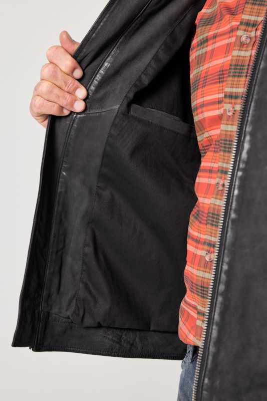 Яке кожено с цип отпред