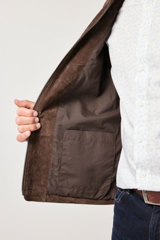 Елек кожен с джобове