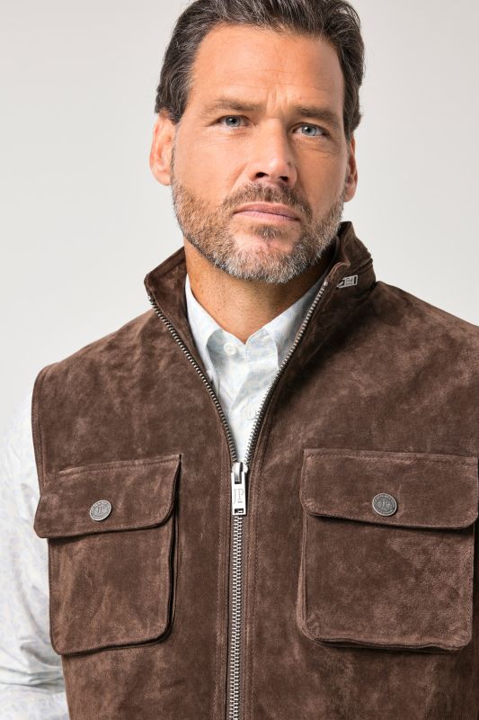 Елек кожен с джобове