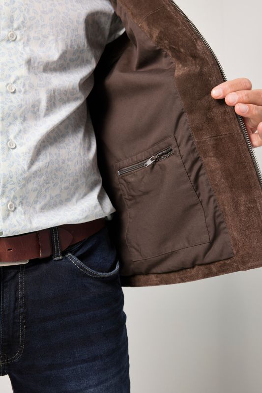 Елек кожен с джобове