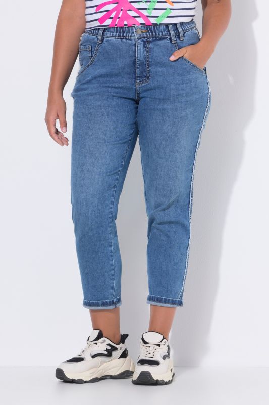 Fringed Seam Boyfriend Jeans