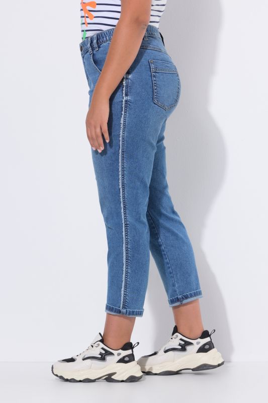 Fringed Seam Boyfriend Jeans