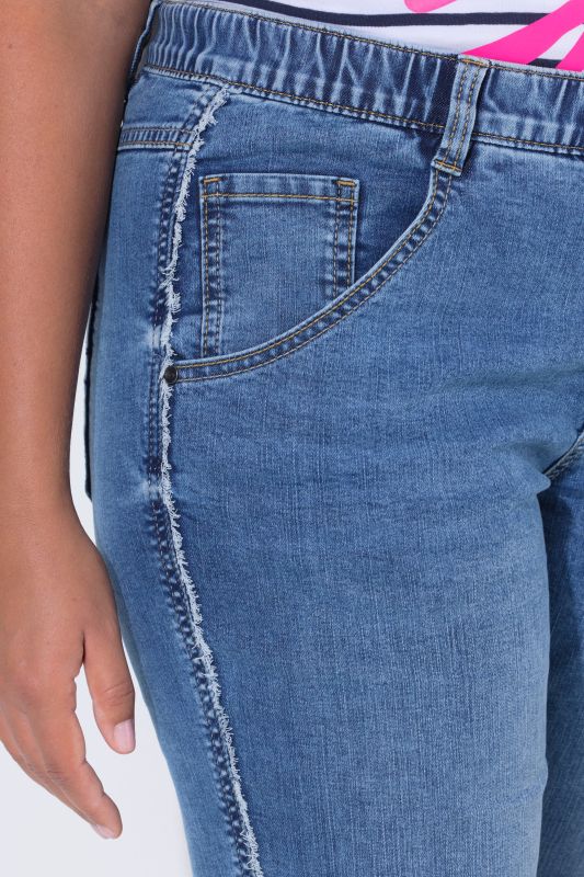 Fringed Seam Boyfriend Jeans