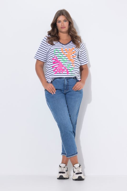 Fringed Seam Boyfriend Jeans