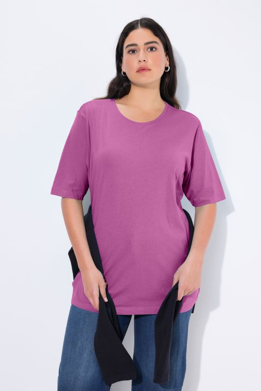 Basic Round Neck Short Sleeve Relaxed Fit  Tee