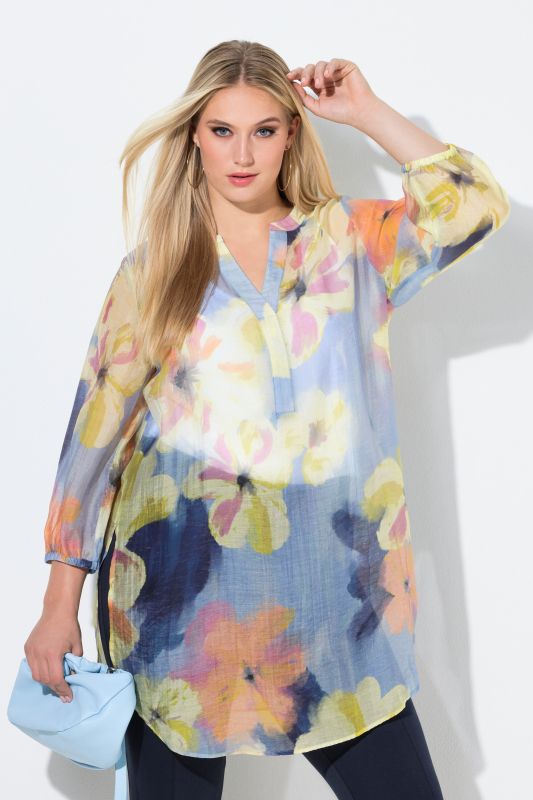 Туника с акварелен флорален принт
