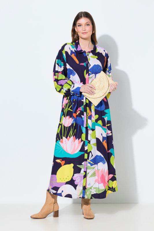 Рокля с разнообразен принт