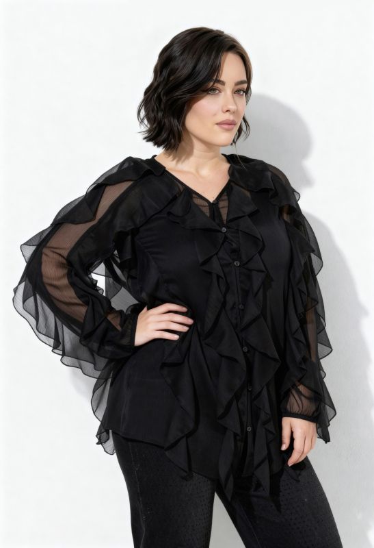 Риза с волани