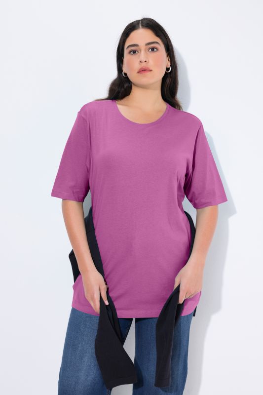 Basic Round Neck Short Sleeve Relaxed Fit  Tee