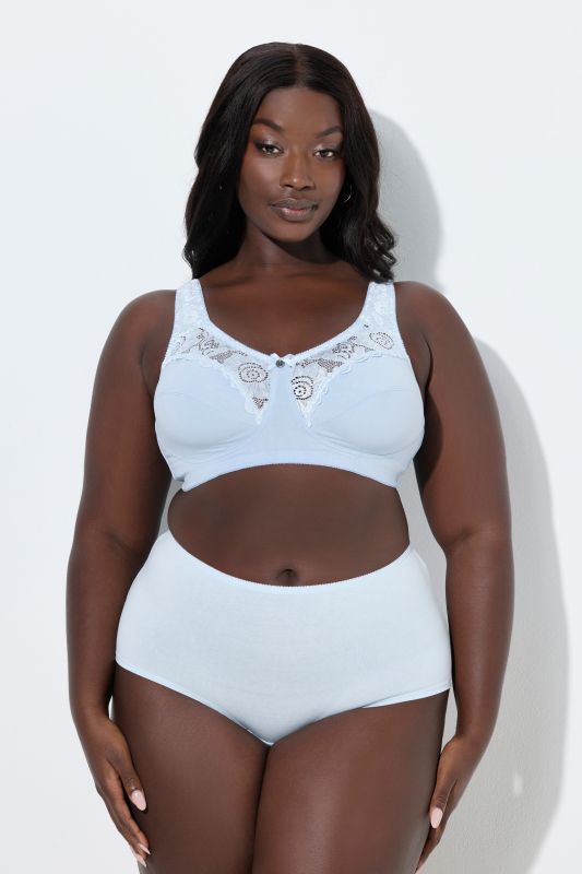 Lace Inset Wirefree Kelly Fit Support Bra