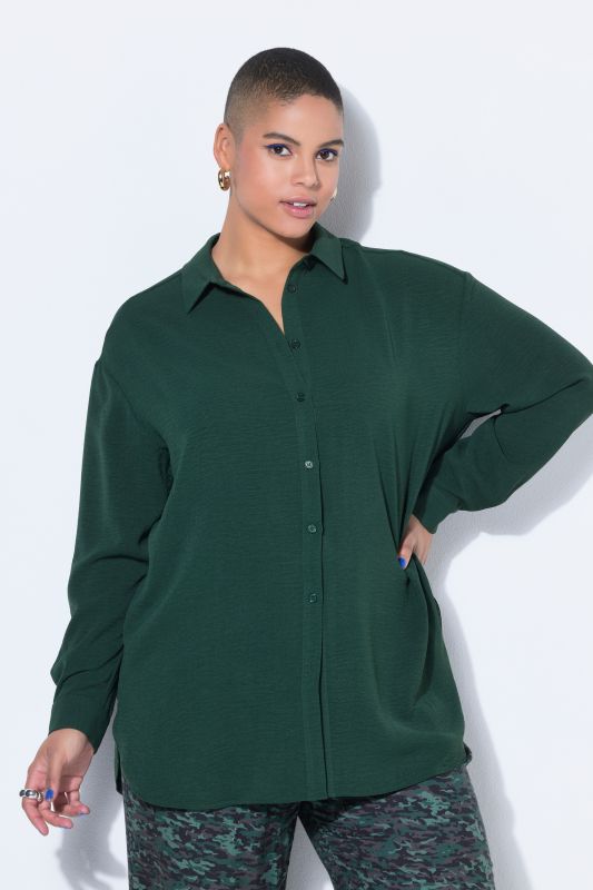 Airy Crepe Shirt Blouse