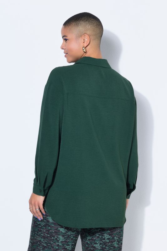 Airy Crepe Shirt Blouse