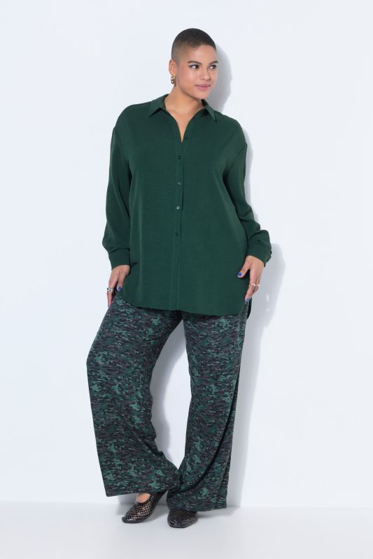 Airy Crepe Shirt Blouse