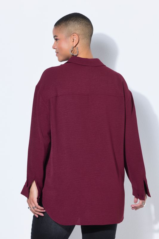 Airy Crepe Shirt Blouse