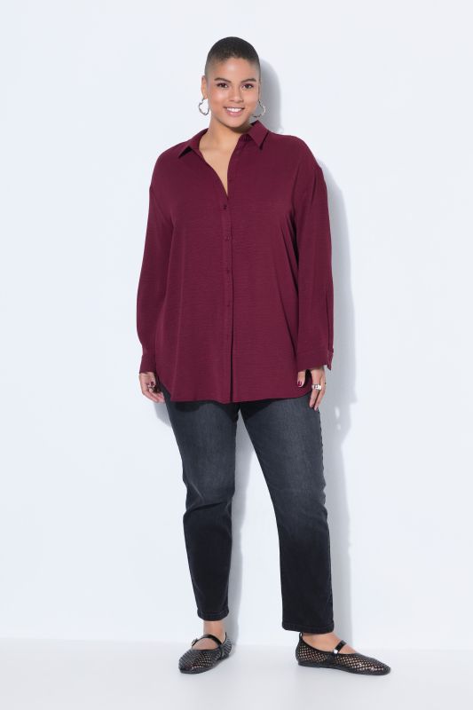 Airy Crepe Shirt Blouse