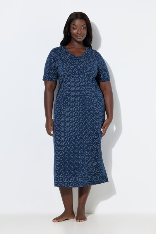 Нощница с принт на кръгове