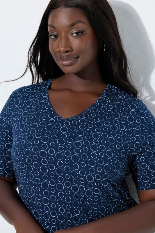 Нощница с принт на кръгове