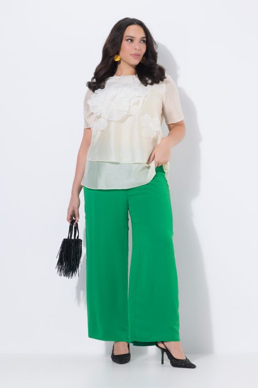 Layered Chiffon Wide Leg Pants