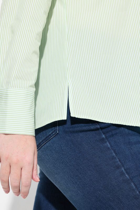 Stand-Up Collar Stripe Shirt