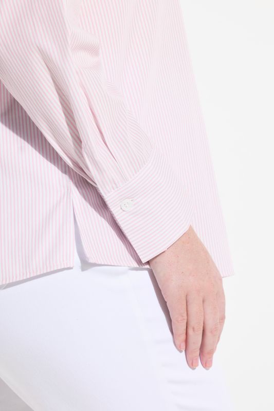 Stand-Up Collar Stripe Shirt
