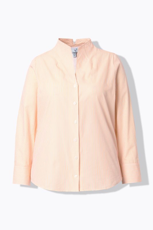 Stand-Up Collar Stripe Shirt