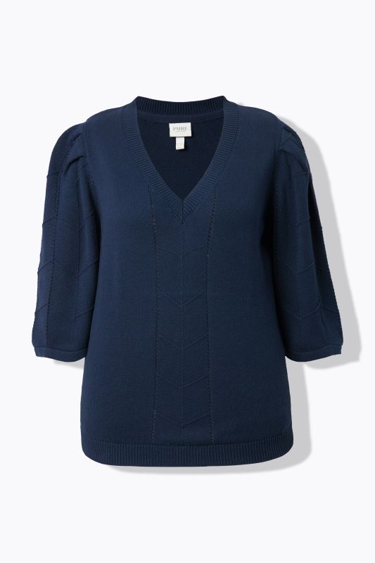 Eco Cotton Panel Knit Sweater