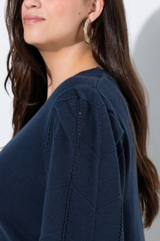 Eco Cotton Panel Knit Sweater