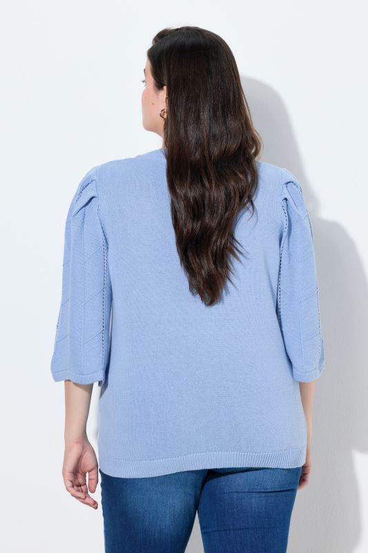 Eco Cotton Panel Knit Sweater