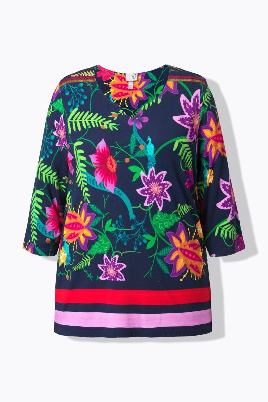 Блуза с градски принт на цветя