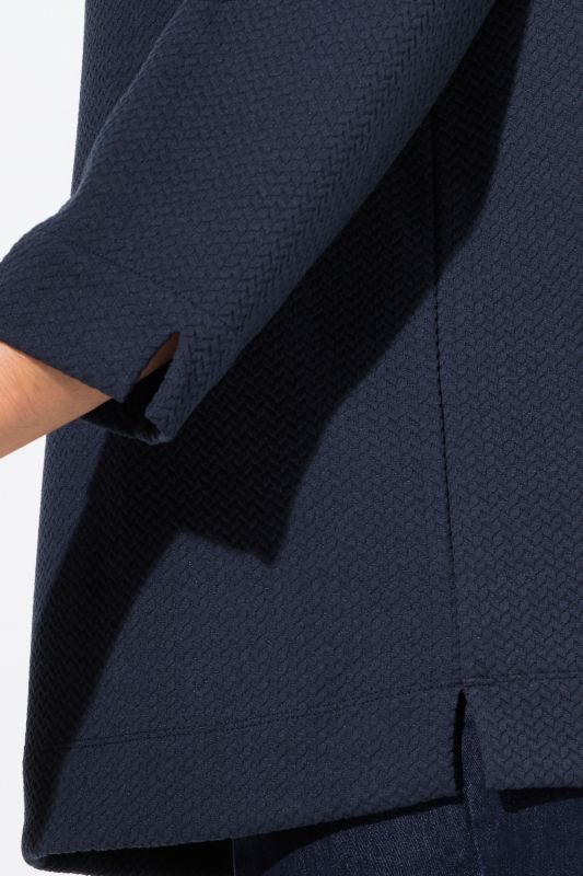 Draped Textured Sweatshirt