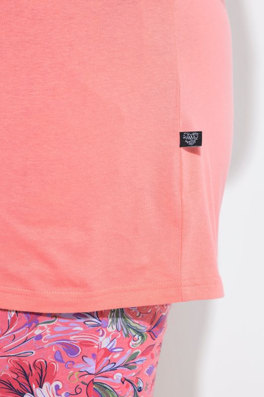 Floral Print Two Piece Short Sleeve Pajama Set