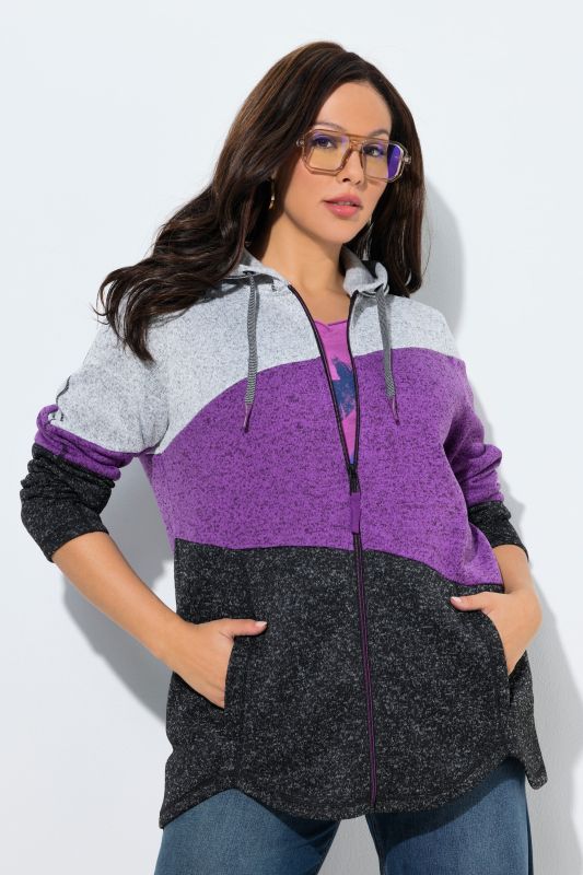 Color Block Fleece-Lined Hooded Jacket