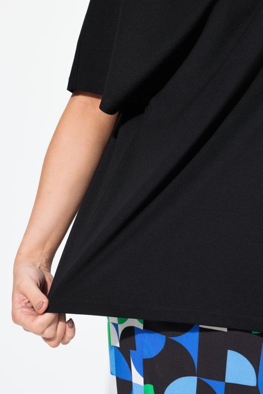 Oversized Collared Short Sleeve Sweatshirt