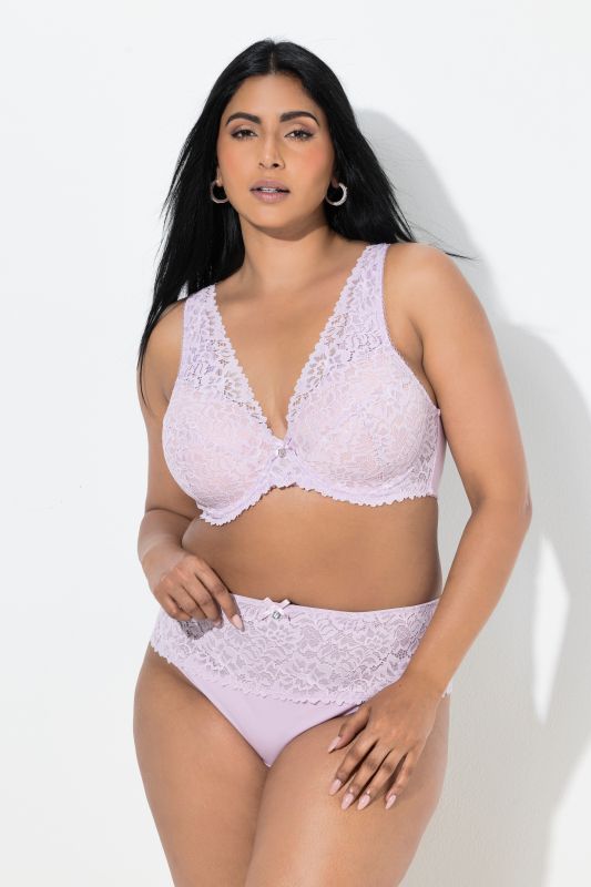 Sparkling Lace High-Rise Thong